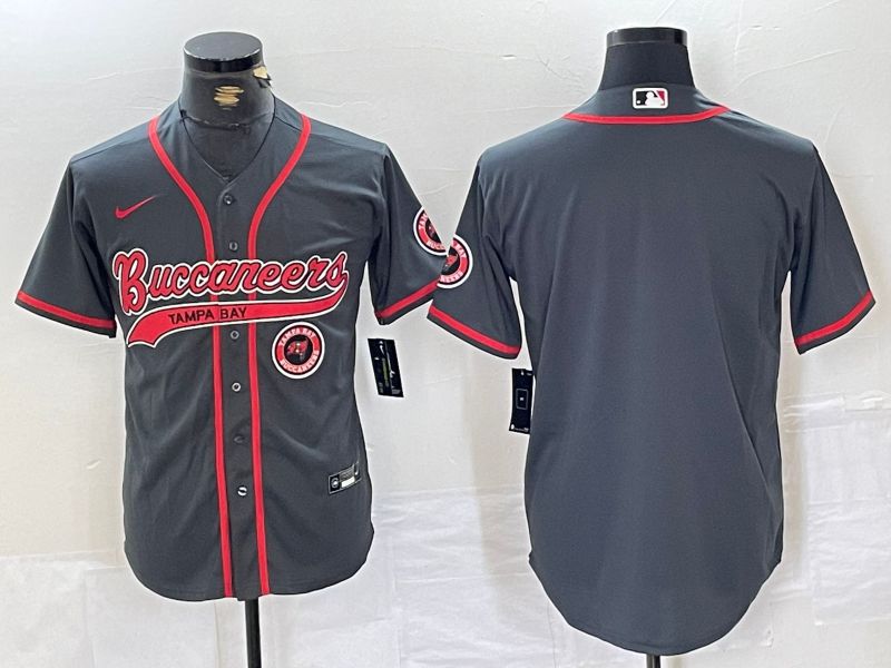 Men Tampa Bay Buccaneers Blank Grey Joint Name 2024 Nike Limited NFL Jersey style 8->tampa bay buccaneers->NFL Jersey